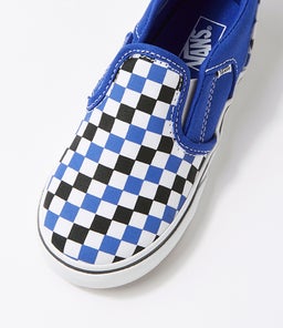 ASHER V TOT VN CHECKERBOARD BLUE CANVAS