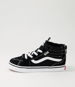 FILMORE HI ZIP TOT VN BLACK WHITE SUEDE CANVAS