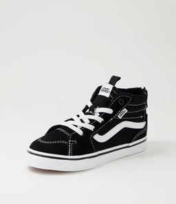 FILMORE HI ZIP TOT VN BLACK WHITE SUEDE CANVAS