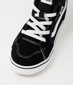 FILMORE HI ZIP TOT VN BLACK WHITE SUEDE CANVAS