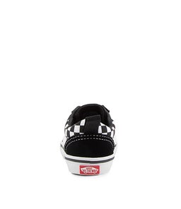 WARD SLIP ON TOT VN BLACK WHITE CHECKERS CANVAS