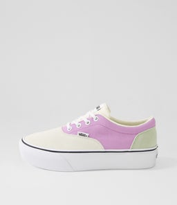 DOHENY PLATFORM W VN LT PURPLE MULTI SUEDE CANVAS