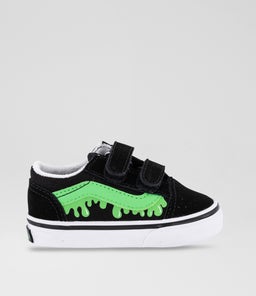 OLD SKOOL TODDLER VN BLACK GREEN CANVAS