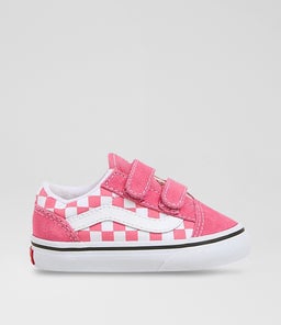 OLD SKOOL TODDLER VN CHECKERBOARD PINK CANVAS