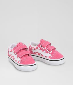 OLD SKOOL TODDLER VN CHECKERBOARD PINK CANVAS