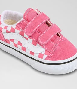 OLD SKOOL TODDLER VN CHECKERBOARD PINK CANVAS