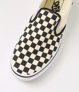 CLASSIC SLIP ON M VN BLACK WHITE CHECKERBOARD CANVAS