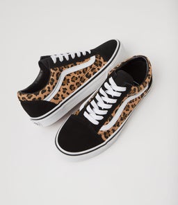 OLD SKOOL W VN BLACK LEOPARD SUEDE CANVAS