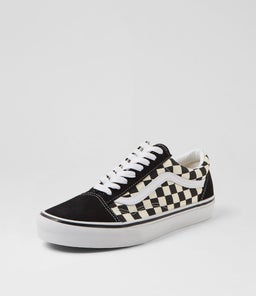 OLD SKOOL W VN BLACK WHITE CHECKERBOARD SUEDE CANVAS