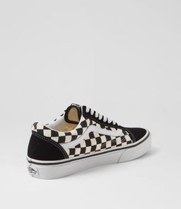 OLD SKOOL W VN BLACK WHITE CHECKERBOARD SUEDE CANVAS