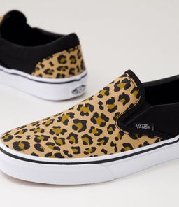 CLASSIC SLIP ON W VN BLACK LEOPARD CANVAS