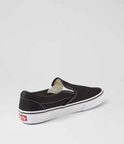 CLASSIC SLIP ON W VN BLACK CANVAS
