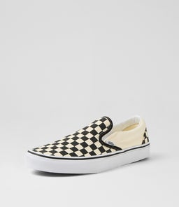 CLASSIC SLIP ON W VN BLACK WHITE CHECKERBOARD CANVAS