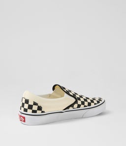CLASSIC SLIP ON W VN BLACK WHITE CHECKERBOARD CANVAS