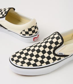 CLASSIC SLIP ON W VN BLACK WHITE CHECKERBOARD CANVAS