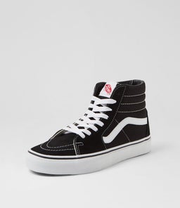 SK8 HI W VN BLACK WHITE SUEDE CANVAS