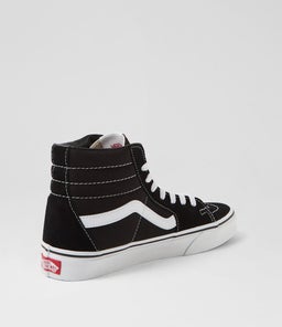 SK8 HI W VN BLACK WHITE SUEDE CANVAS