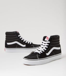 SK8 HI W VN BLACK WHITE SUEDE CANVAS