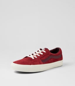 SK8 LOW M VN RED SUEDE LEATHER