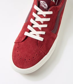 SK8 LOW M VN RED SUEDE LEATHER