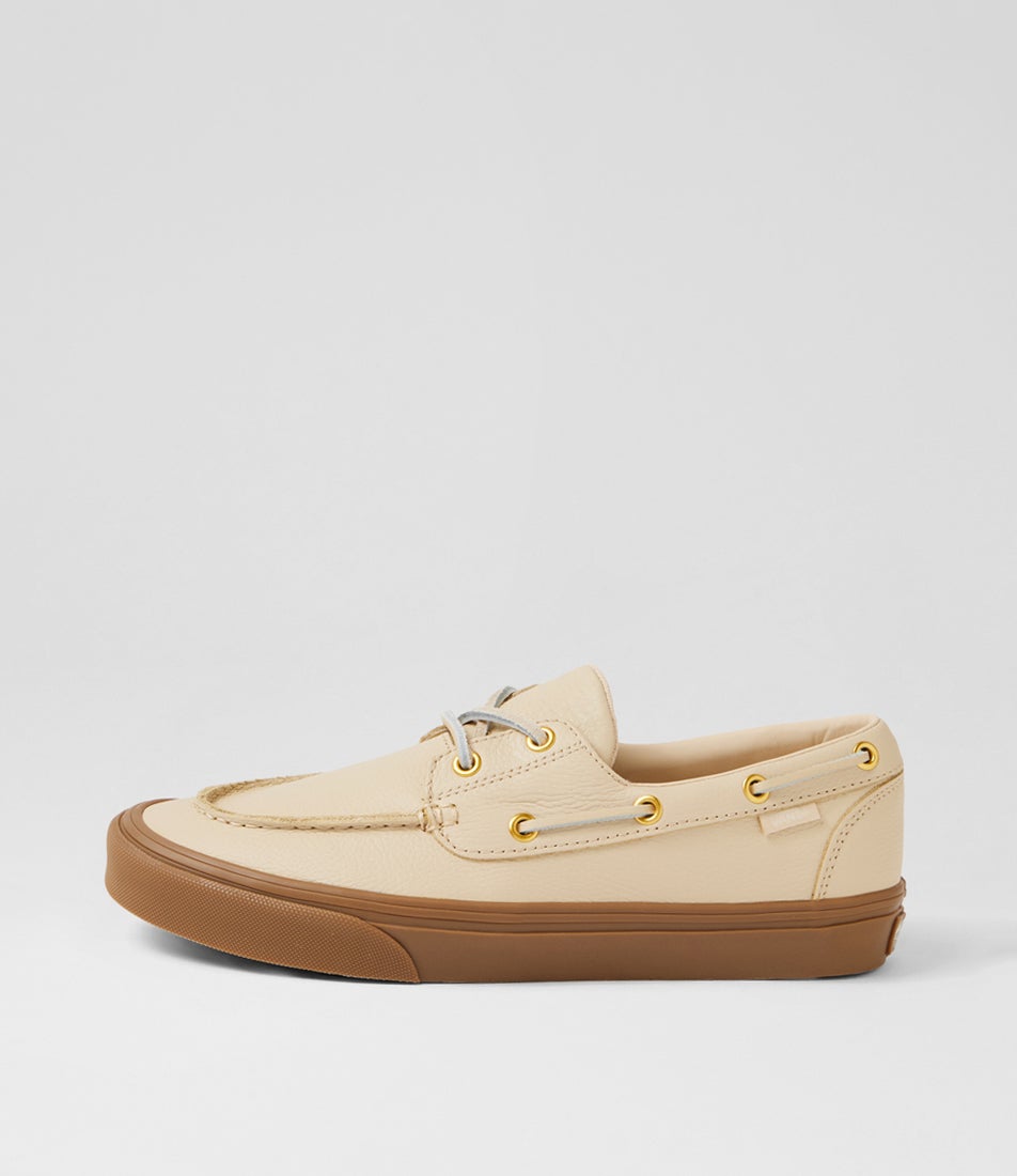 2 Eyelet Boat Shoe M Tan Leather Boat Shoes