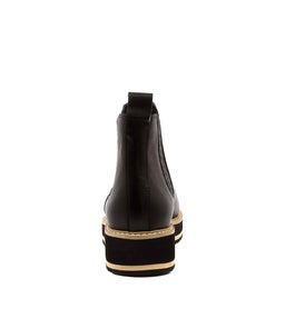 JADE WA BLACK LEOPARD GUSSET LEATHER