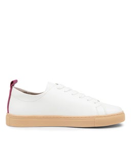 HEART SNEAKER WA WHITE PINK LEATHER