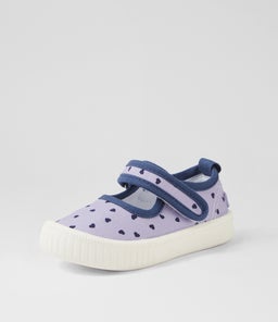 MARY JANE TOT WA LILAC HEARTS CANVAS