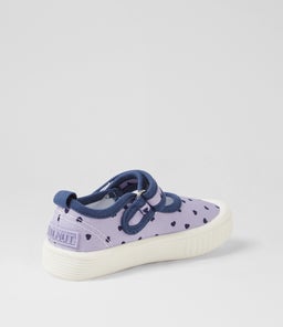 MARY JANE TOT WA LILAC HEARTS CANVAS