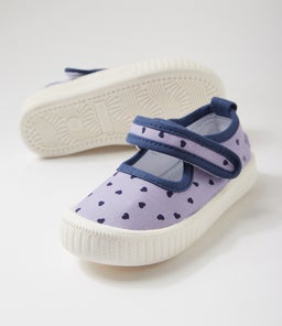 MARY JANE TOT WA LILAC HEARTS CANVAS