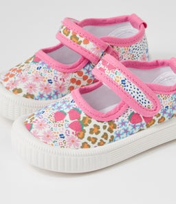 MARY JANE TOT WA LEOPARD BERRIES CANVAS