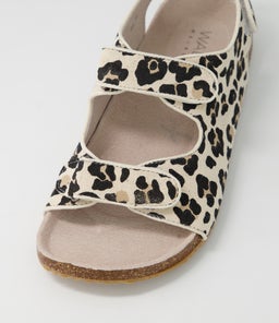 BEC SANDAL WA GINGER LEOPARD CANVAS