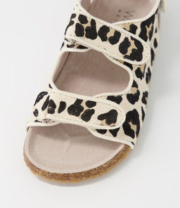 BEC MINI SANDAL TOT WA GINGER LEOPARD CANVAS