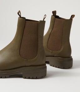 OAK BOOT WA OLIVE LEATHER