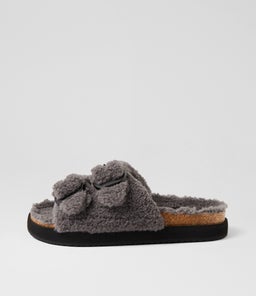 MOLLY SLIDE WA CHARCOAL FUR