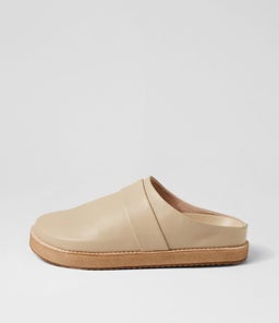 PALMER LEATHER MULE WA BEIGE LEATHER