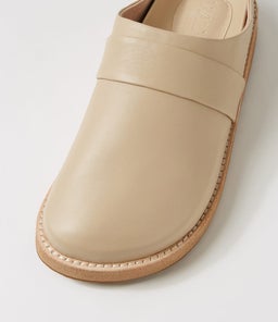 PALMER LEATHER MULE WA BEIGE LEATHER