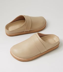 PALMER LEATHER MULE WA BEIGE LEATHER