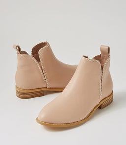 DOUGLAS STITCH LEATHER BOOT WA BLUSH LEATHER