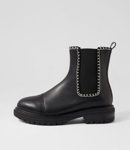 ORION LEATHER BOOT WA BLACK LEATHER