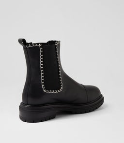 ORION LEATHER BOOT WA BLACK LEATHER