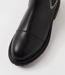 ORION LEATHER BOOT WA BLACK LEATHER