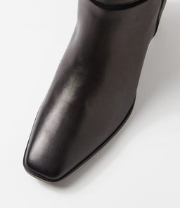 ULLA LEATHER BOOT WA BLACK LEATHER