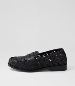 HARLOW LOAFER WA BLACK WOVEN FABRIC