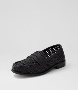 HARLOW LOAFER WA BLACK WOVEN FABRIC