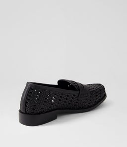 HARLOW LOAFER WA BLACK WOVEN FABRIC