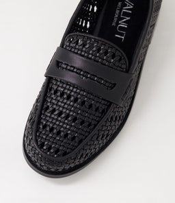 HARLOW LOAFER WA BLACK WOVEN FABRIC
