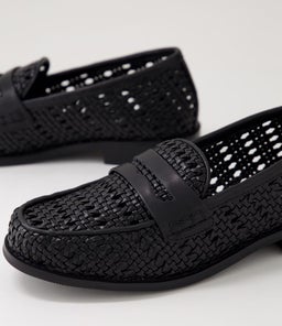 HARLOW LOAFER WA BLACK WOVEN FABRIC