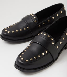 HARLOW LOAFER WA BLACK STUD SMOOTH