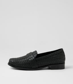 HARLOW LOAFER WA BLACK WEAVE SMOOTH